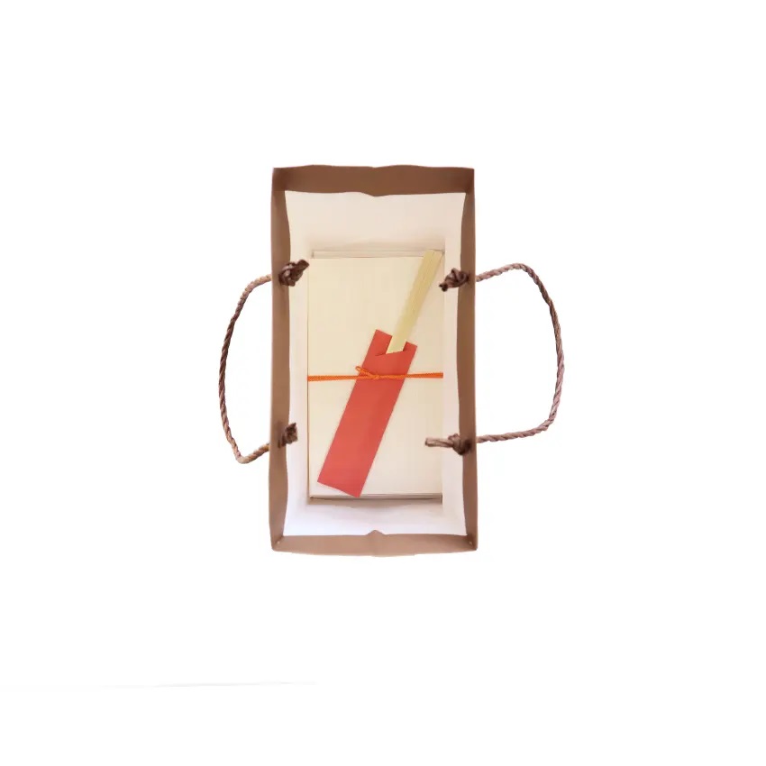 紙手提 黄櫨染（茶）小の容器・商品ページ | 折箱屋.jp
