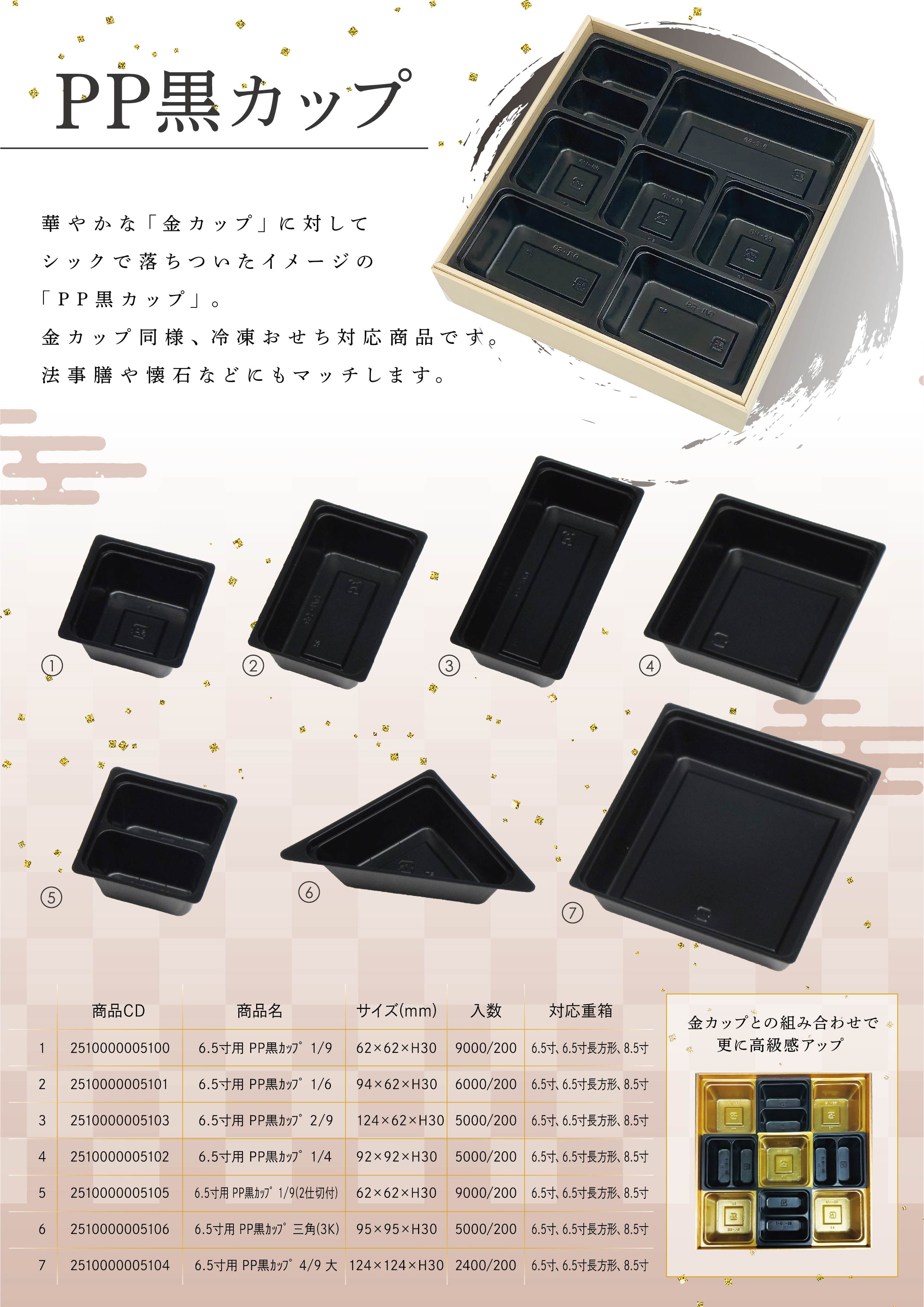PP黒カップ」容器・商品一覧ページ | 折箱屋.jp