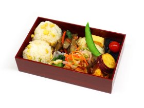 デリカ 1合折共蓋付  赤うるし