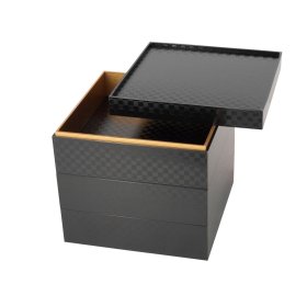 (T)黒格子市松/金6.5寸H53本体